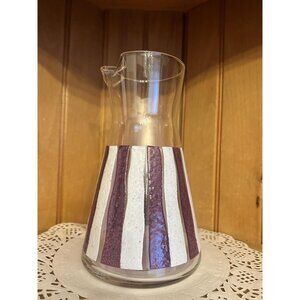 Vintage Libbey Circus Tent Purple 32 Ounce Cocktail Server Pitcher 1960s